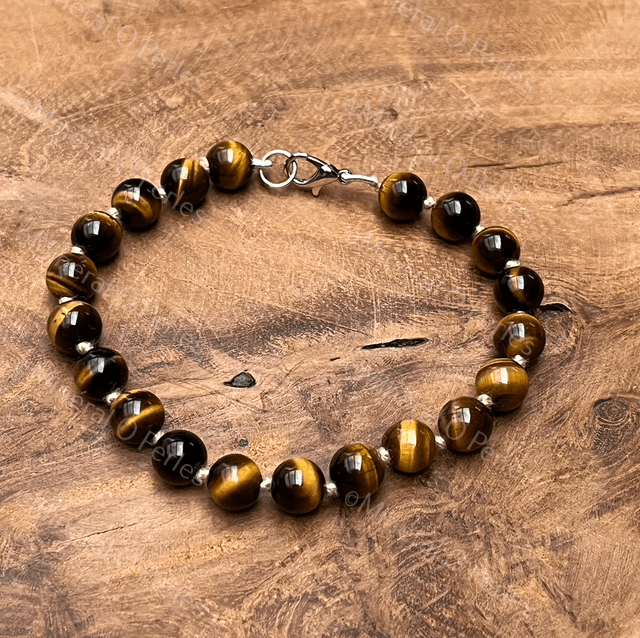 Bracelets à nœuds : Oeil de tigre, Labradorite ...