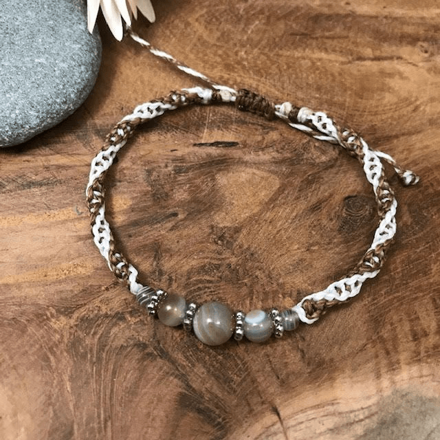 Agate du Bostwana - modèle 'ADN'
