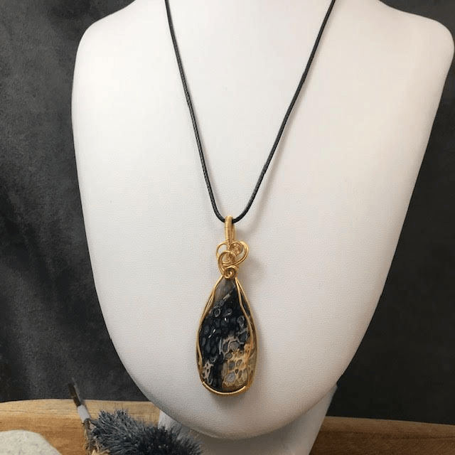 Racine de palmier fossilisée