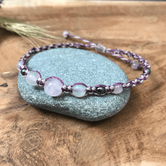 Quartz rose / Jade / hématite