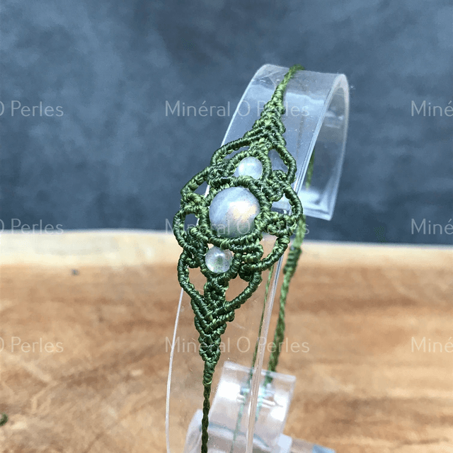 Bracelet 'Arabesque' améthyste / Oeil de tigre / ...